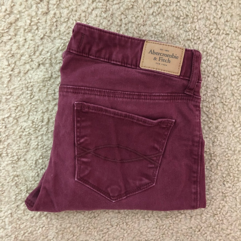 Maroon Abercrombie Jeggings